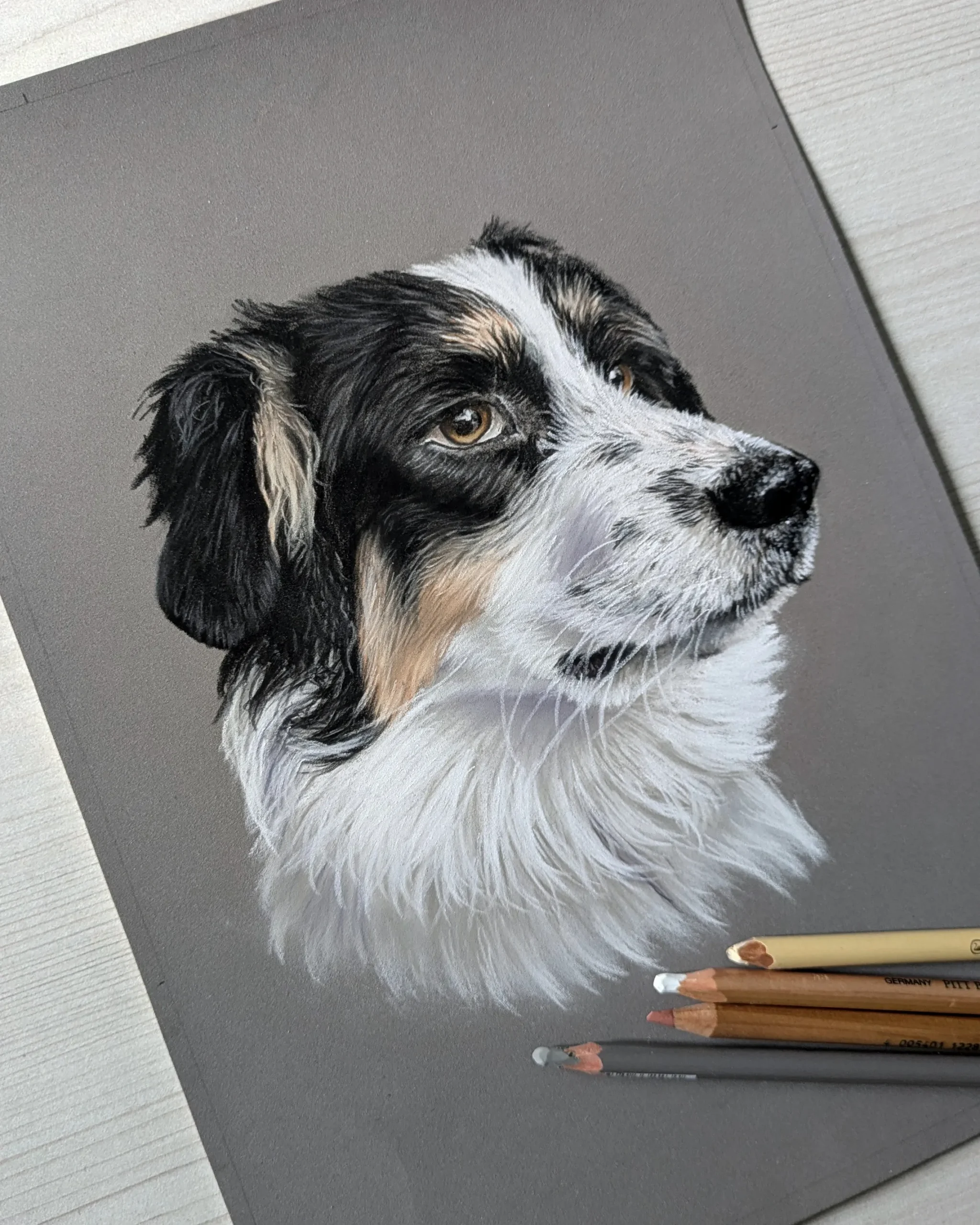 Exemple de portrait personnalisé dans la Collection Pastel de l'artiste dessinatrice Magali Lapeyre-Mirande